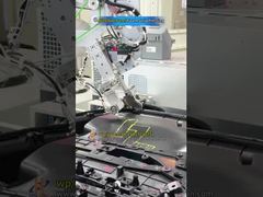 গাড়ির দরজা প্যানেল সমাবেশ লাইনঃস্পঞ্জ স্ট্রিপ চাপানো → গরম riveting ঢালাই → স্ক্রু tightening