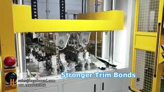 স্টিচড অটোমোটিভ ট্রিমের জন্য হট-প্রেস লেমিনেটিং মেশিন